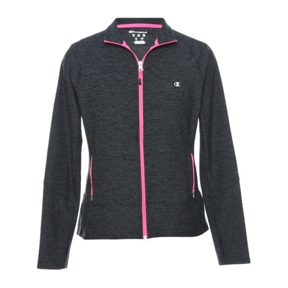 Champion Women’s Athletic Jacket in Dark Grey & Pink - Picture 1 of 6